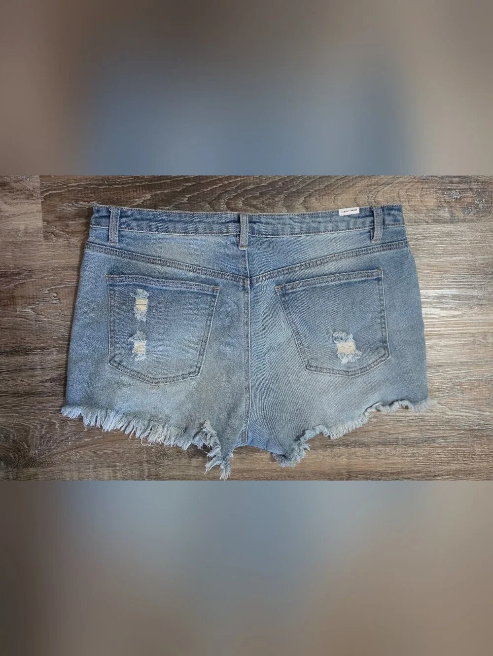 Almost Famous Light Blue Distressed Denim Cutoff Shorts